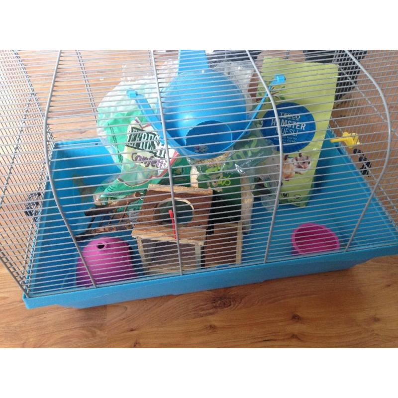 Hamster cage + accessories