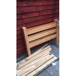 Single pine bed