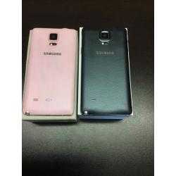 Samsung galaxy note 4 unlocked in black and pink immaculate condition with warranty
