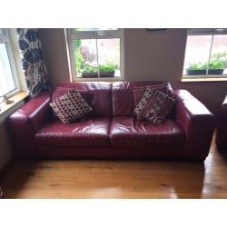 Sofa suite for sale (2 seater, 3 seater & reclining armchair)