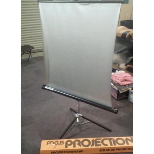 Projector screen on stand