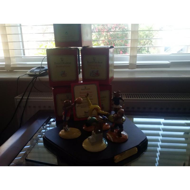 A complete matching set of Royal Doulton "BUNNYKINS GAMES " .
