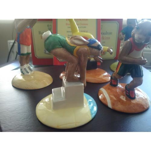 A complete matching set of Royal Doulton "BUNNYKINS GAMES " .