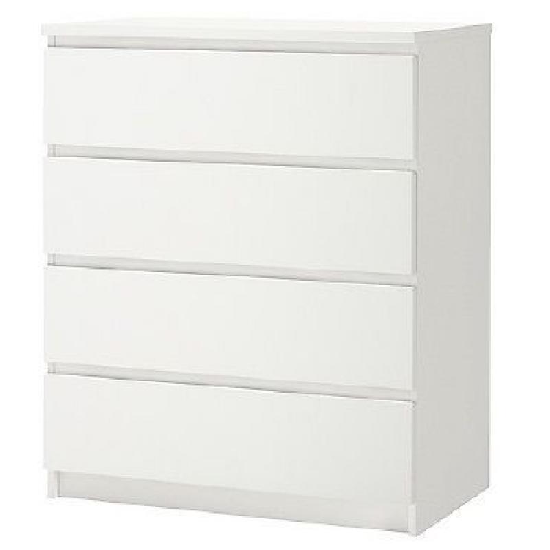 Malm chest of 4 drawers, white