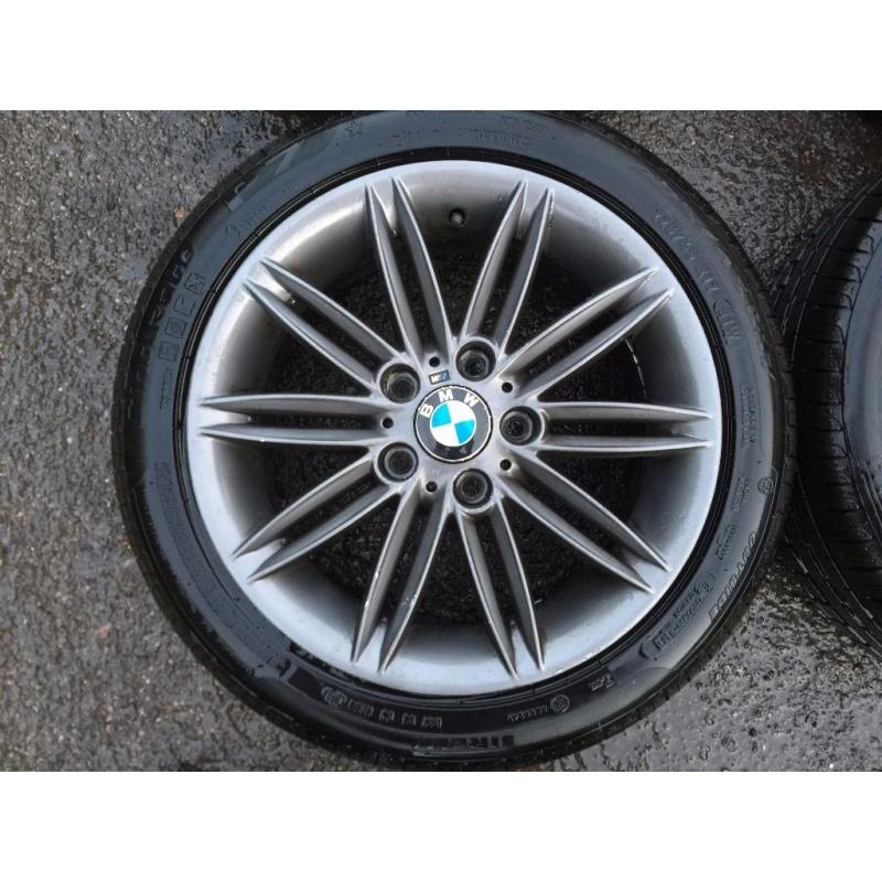 Bmw 4 X M Sport 17 Inch Genuine Alloy Wheels Pirelli Runflats