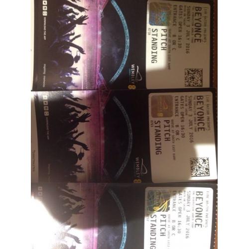 3 Beyonce tickets at FACE VALUE. Wembley 3/7.