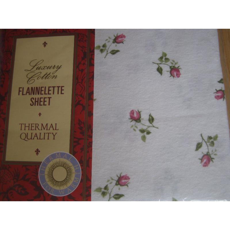 Brand New Flannelette Double Bed Sheet Set