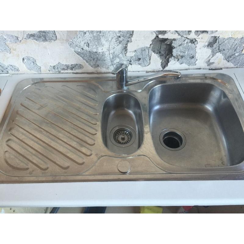 Used kitchen sink and tap