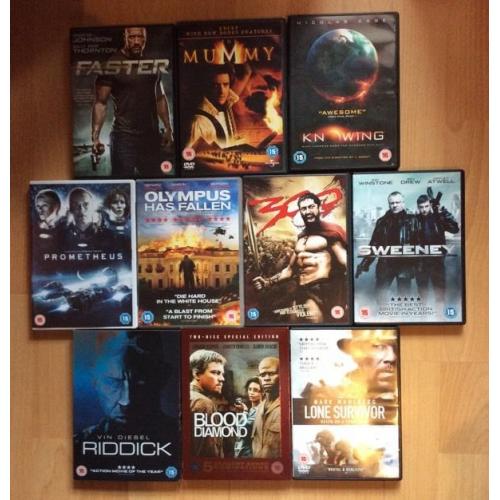 Job lot 10 DVDs horror/thriller/action (bundle #11)