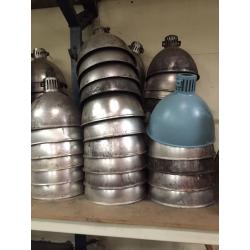 Large selection off old industrial lights