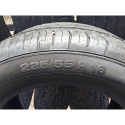 2 X 225/55/16 continental tyres