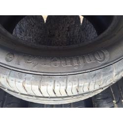 2 X 225/55/16 continental tyres