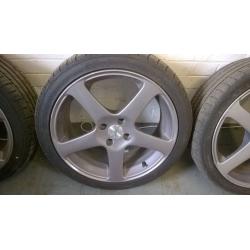 Kahn RSR Alloy Wheels 17" - 2 new tyres