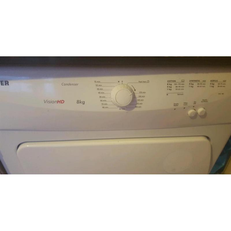 8kg condenser tumble dryer