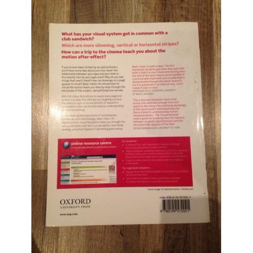 Basic Vision Snowden Psychology Textbook