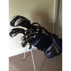 Full set of clubs and bag