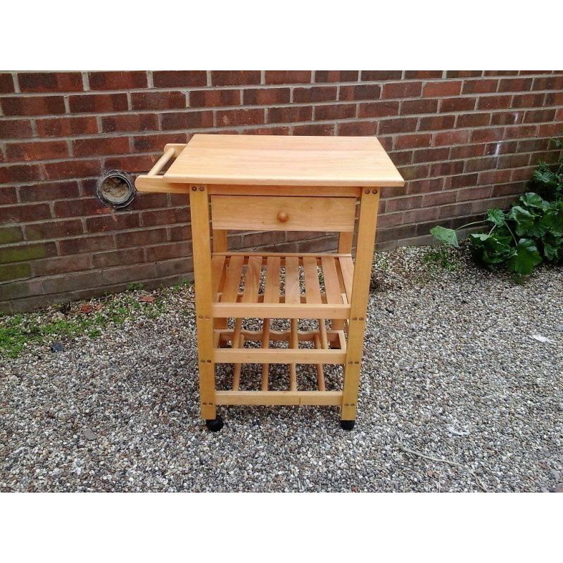 wooden kitchen trolley