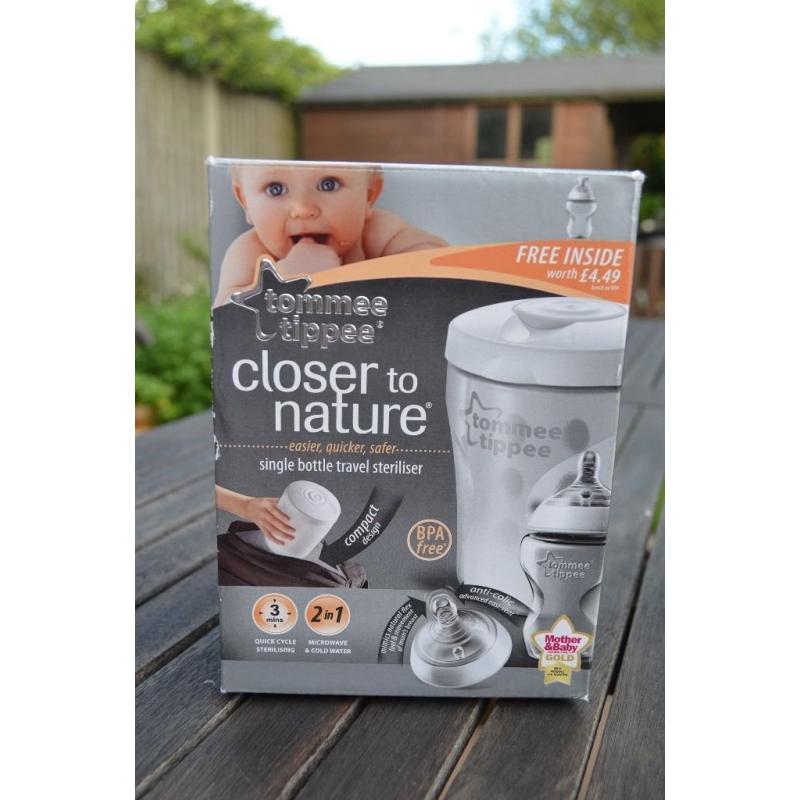 Tommee tippee closer to nature electric bottle and food warmer + single bottle travel steriliser