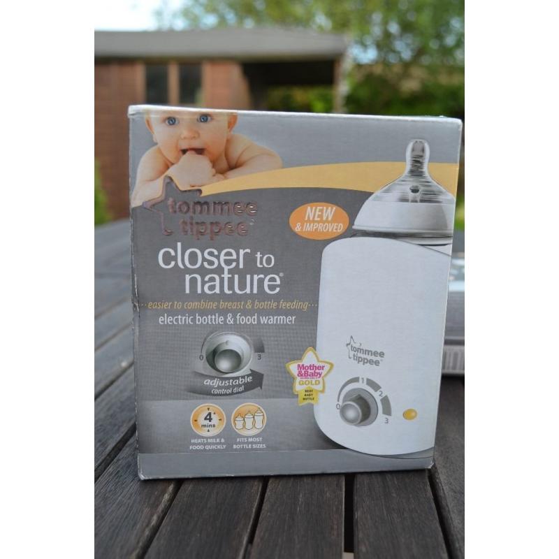 Tommee tippee closer to nature electric bottle and food warmer + single bottle travel steriliser