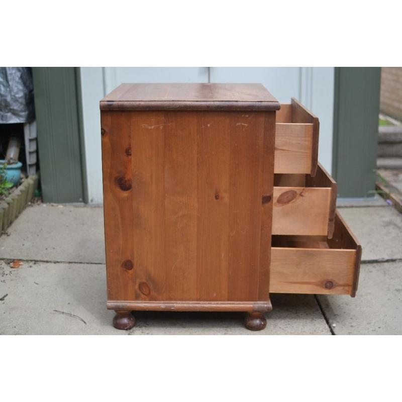 Pine Bedside Cabinet. Old but good quality. Project!