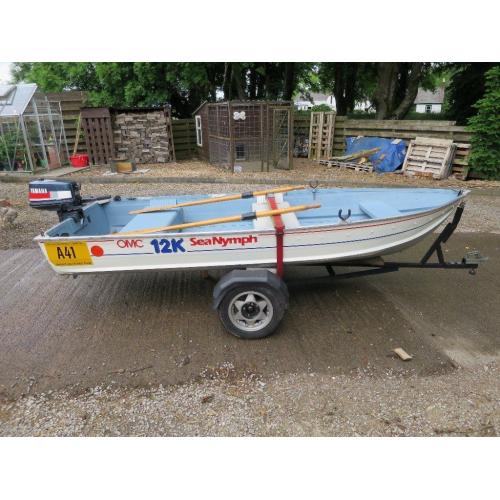 FISHING BOAT ALUMINIUM 12 FOOT WITH YAMAHA OUTBOARD ENGINE