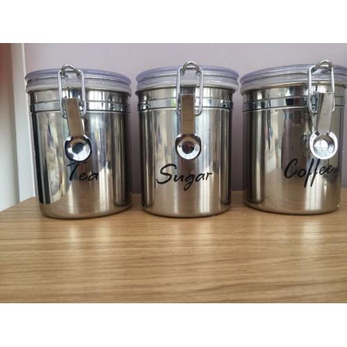 TEA, COFFEE AND SUGAR CONTAINERS
