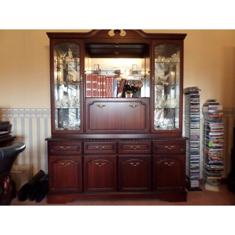 Display cabinet, mahogany