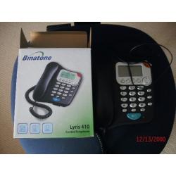 Binatone black telephone large buttons boxed