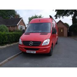 Mercedes Sprinter LWB camper van (sleeps 4 ) with pull out garage and shower room low mileage