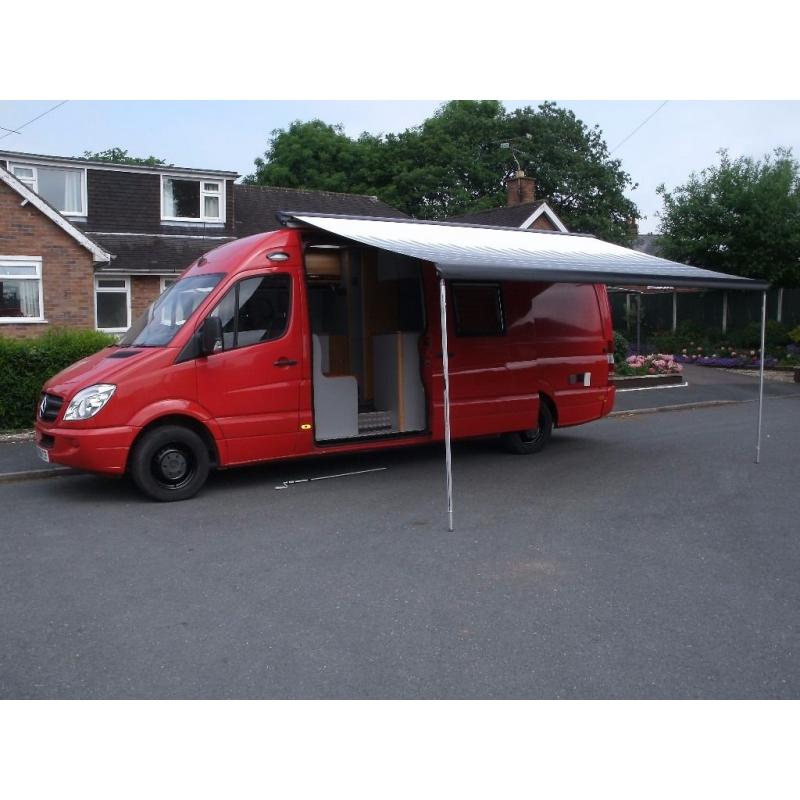 Mercedes Sprinter LWB camper van (sleeps 4 ) with pull out garage and shower room low mileage