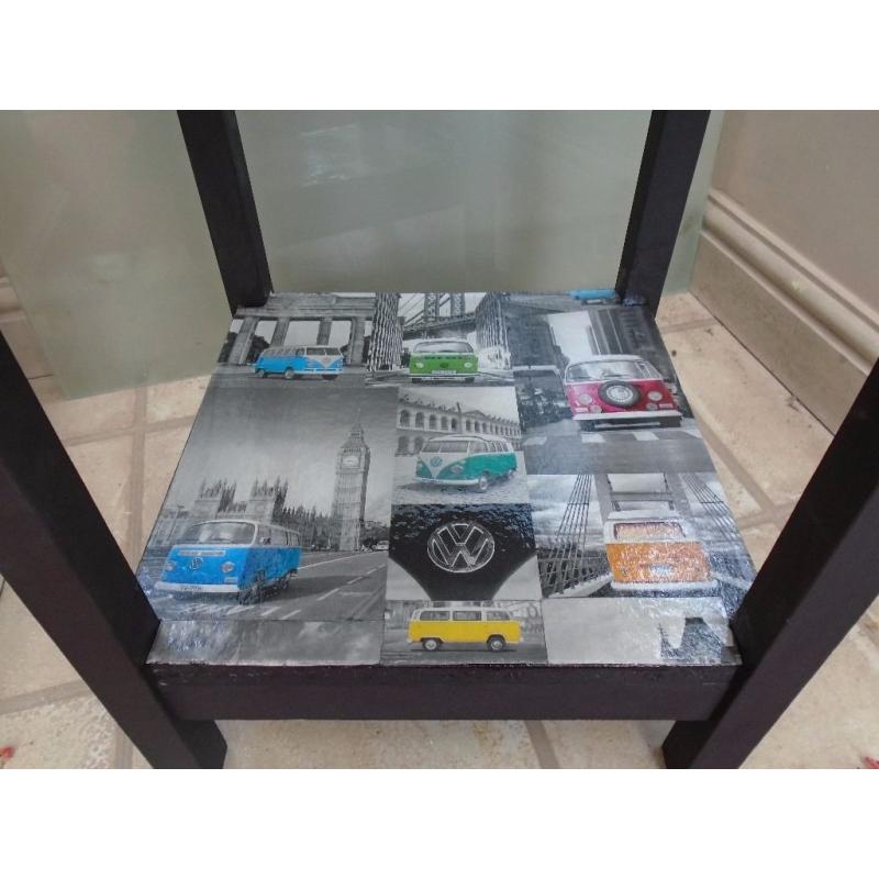 VOLKSWAGEN CAMPER SHABBY CHIC ROUND TABLE FOR SALE.