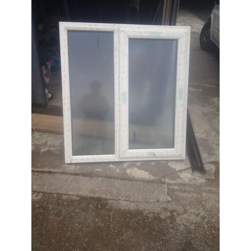 Double glazed white window