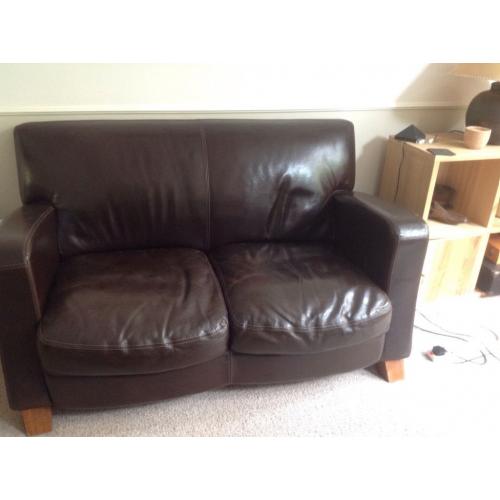 Two seater leather sofa, good condition
