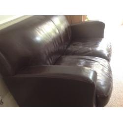Two seater leather sofa, good condition