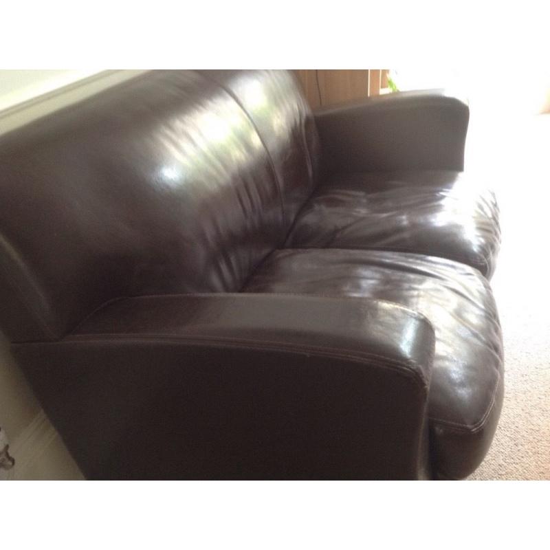 Two seater leather sofa, good condition