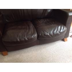 Two seater leather sofa, good condition
