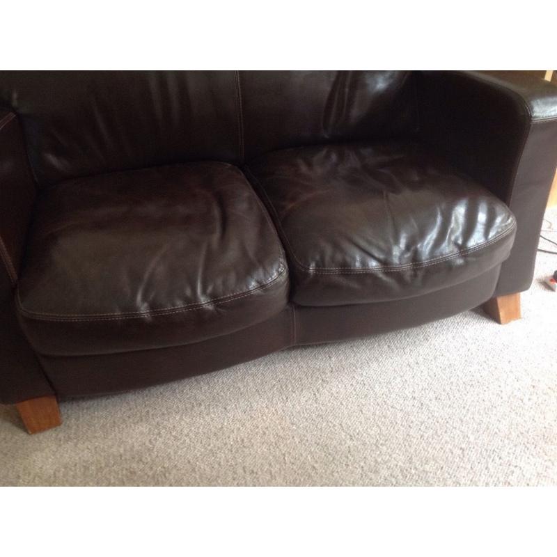 Two seater leather sofa, good condition