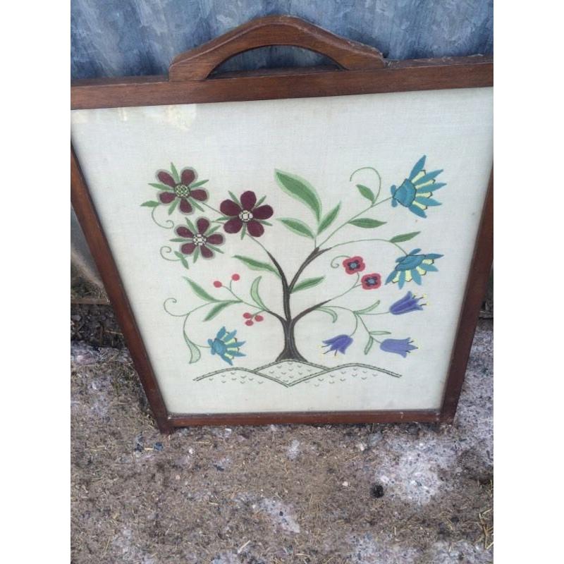 Vintage fire screen.
