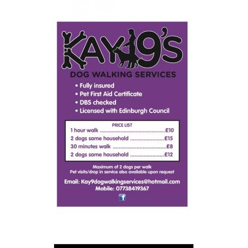 Kay9's Dog Walking Services