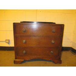 SMALL VINTAGE OAK THREE 3 DRAWER CHEST FREE DELIVERY