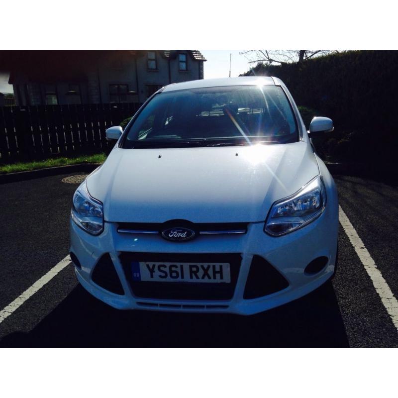 2012 Ford Focus, 1.6tdci, New Model, Uk company car, frozen White!!