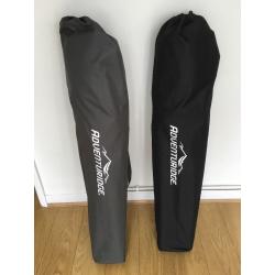 2 Used Adventuridge folding camping chairs, complete with carry bags