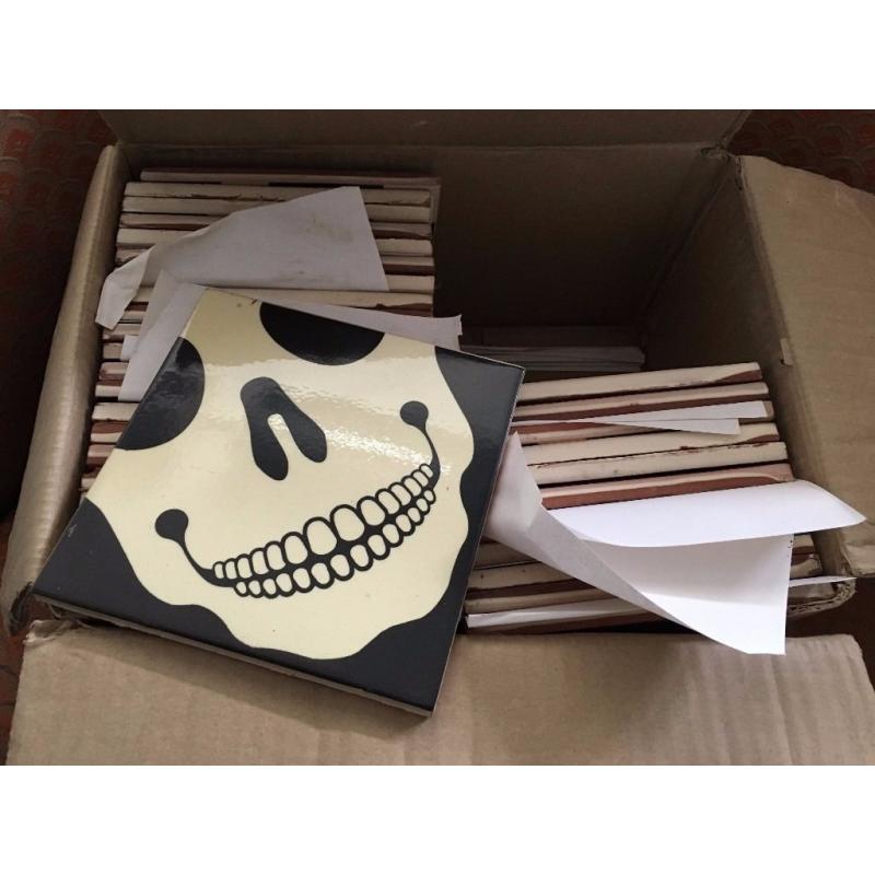 Bathroom Tiles - Kitchen Tiles - Skull Wall Tiles - Gothic Wall Tiles - 44 Tiles Available