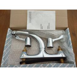 Bristan deck sink mixer tap, chrome plated ceramic disc L DSM C CD NEW