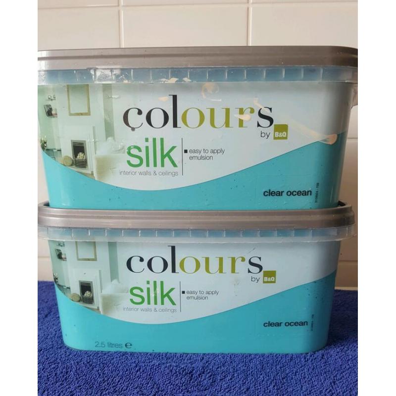 B&Q colours paint clear ocean silk
