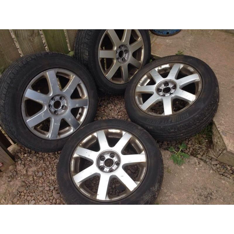 VOLKSWAGEN ALLOY WHEELS 5x100 BORA GOLF 4MOTION POLO FABIA VRS GTI TDI PASSAT