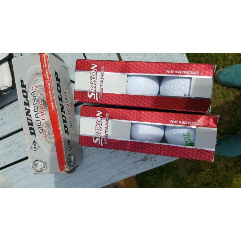 Large bag of Tees 20 new golf balls and a glove