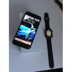 Unlocked IPhone 64gb and Apple Watch 42mm Both Space Grey