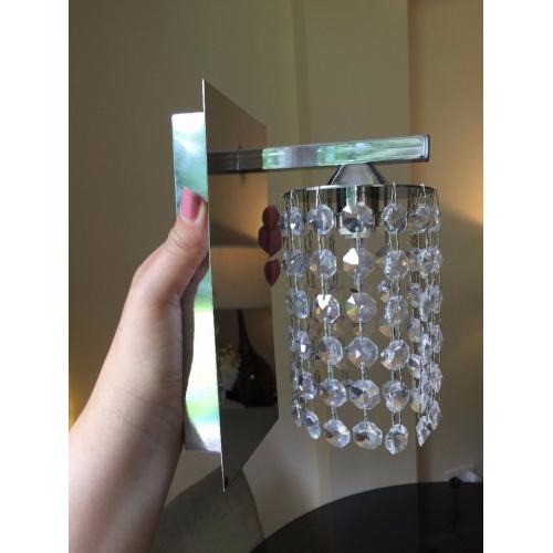 Heal's crystal & chrome wall lamps (3 available)