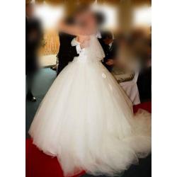 JUSTIN ALEXANDER WEDDING DRESS SIZE 12 STYLE 8158 - RECENTLY DRY CLEANED